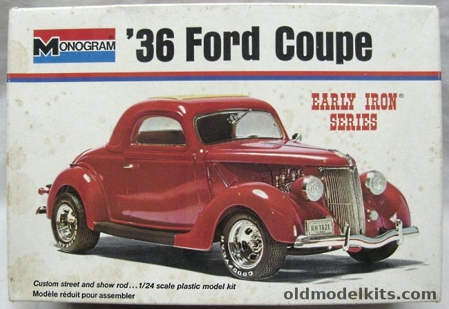 Monogram 1/24 1936 Ford Coupe Street Rod - Early Iron Series, 7554 plastic model kit